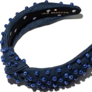 Lele Sadoughi Denim Beaded Headband